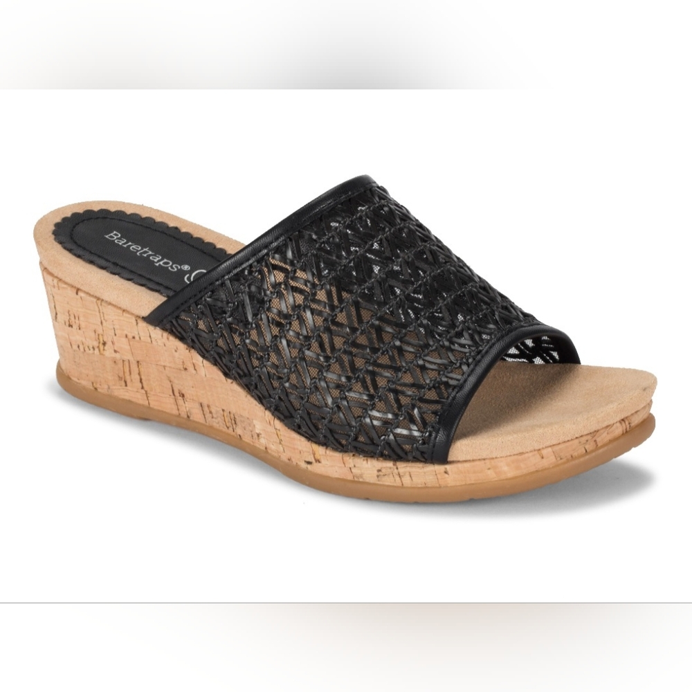 NWOT Baretraps Flossey Wedge Slide Sandal, SZ 8M